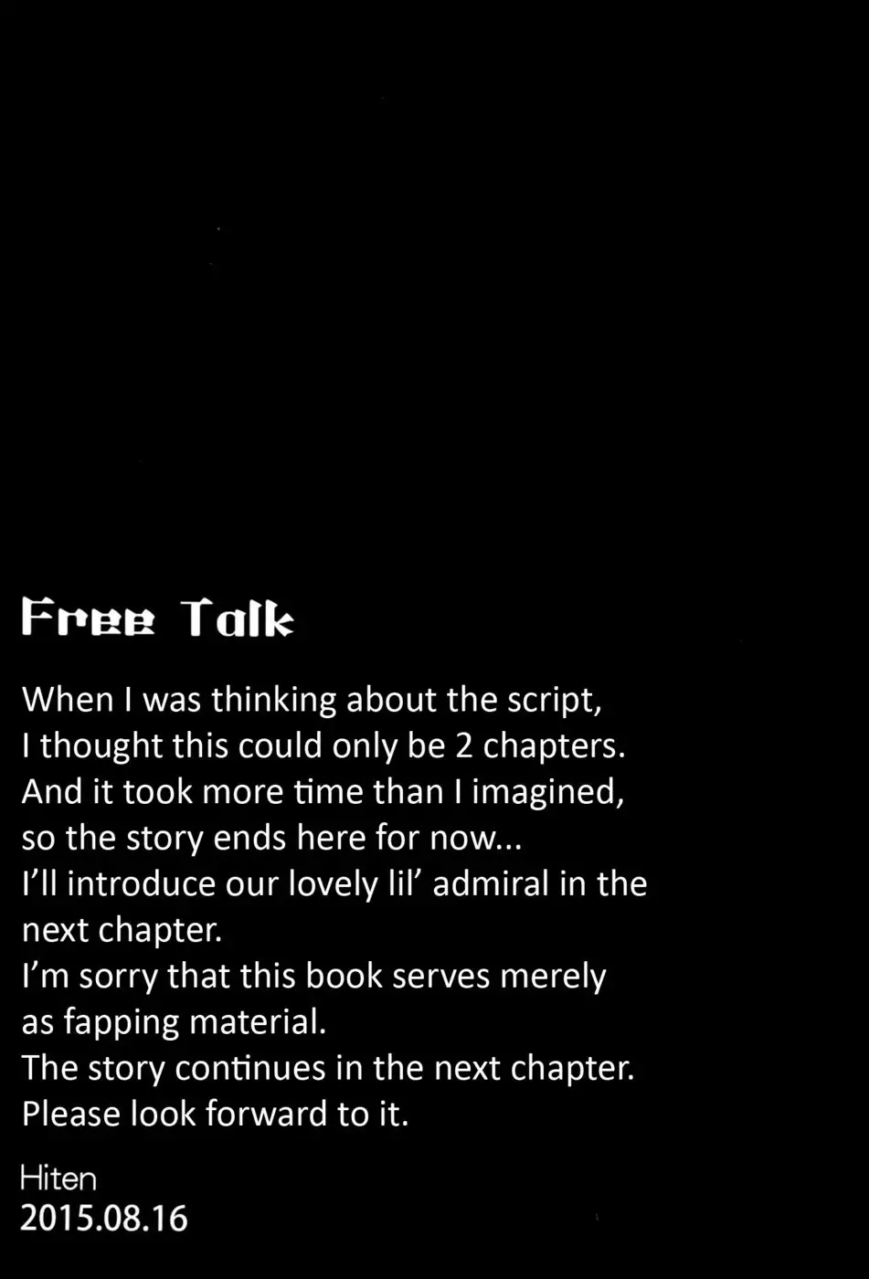 I Can't Return To Admiral's Side 2