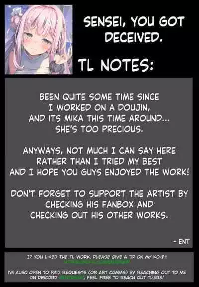 Sensei wa, Damasaretanda yo. | Sensei, you got deceived