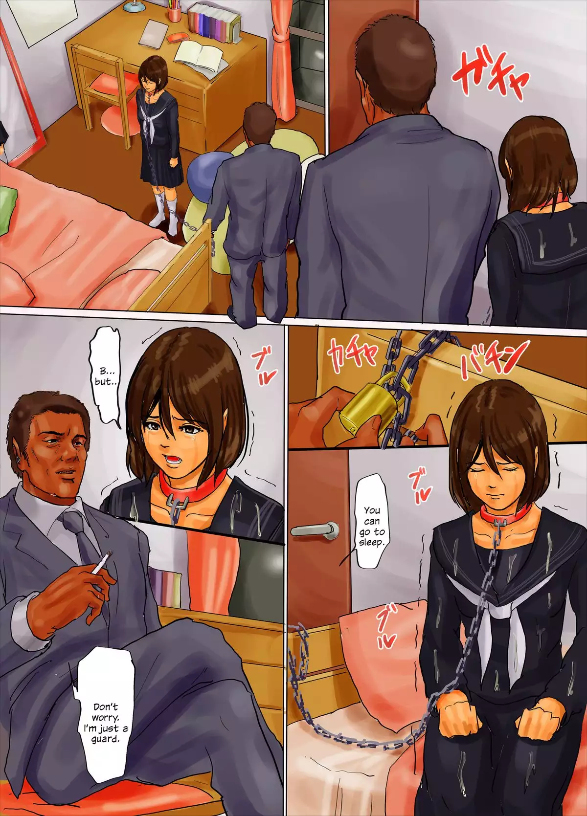 Mother and Daughters in a Cage