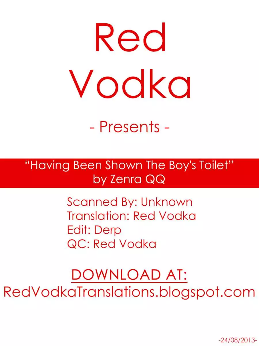 Having Been Shown The Boy's Toilet
