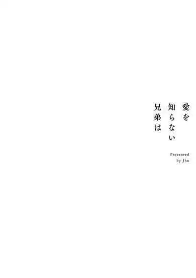 Ai o Shiranai Kyoudai wa | 不懂得爱的兄弟 Ch. 1