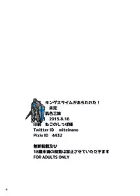 (C88) [Hadairozanmai (Mitei)] King Slime ga Arawareta! (Dragon Quest)