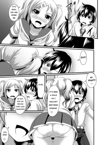 Futanari daughter and cute papa role reversal